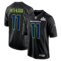 Men's Seattle Seahawks Jaxon Smith-Njigba #11 Black Super Bowl LX Patch Carbon Fashion Game Jersey