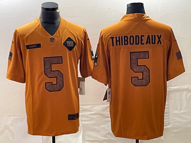 Men's New York Giants Kayvon Thibodeaux Brown 2023 Salute To Service Limited Jersey
