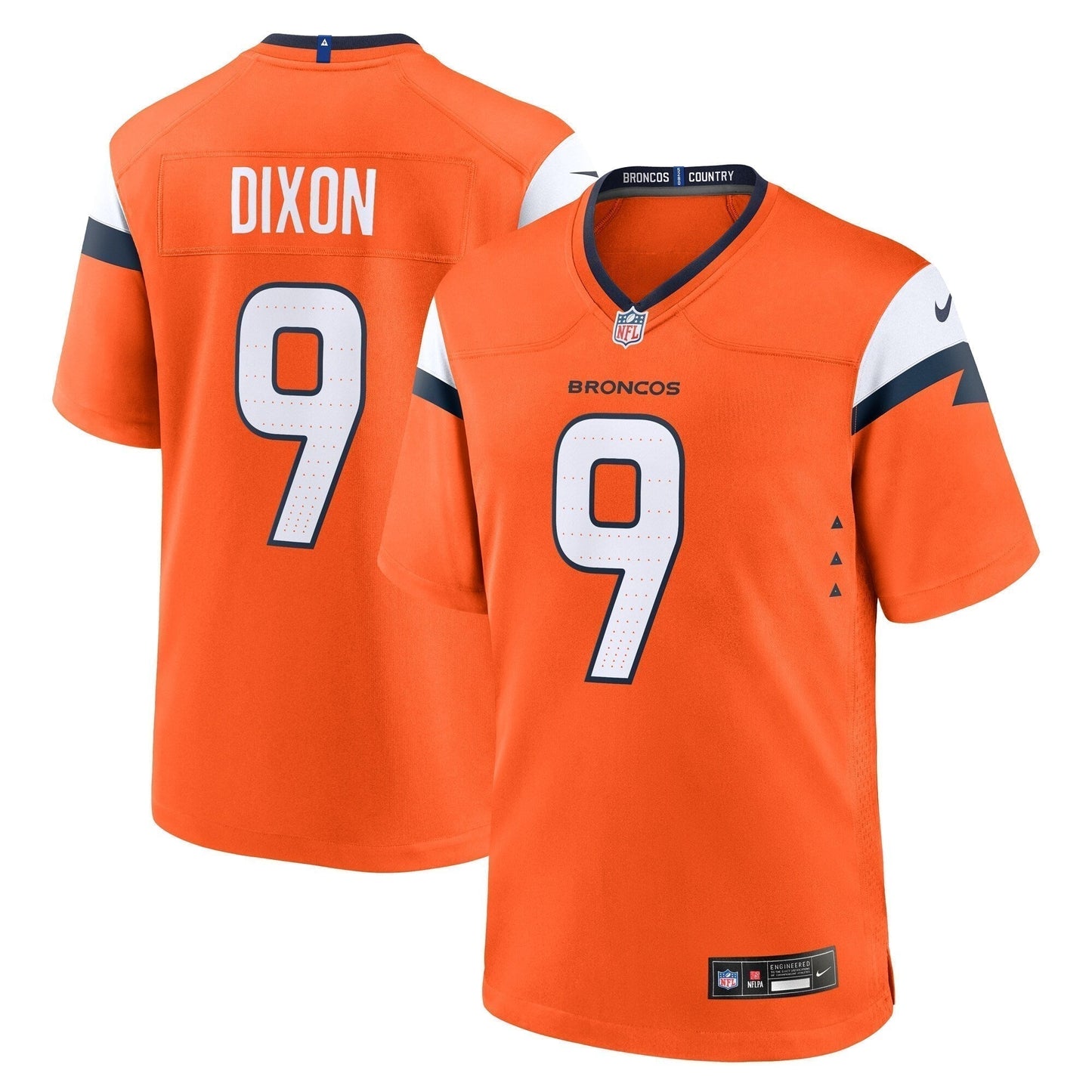Riley Dixon Denver Broncos  Team Game Jersey -  Orange