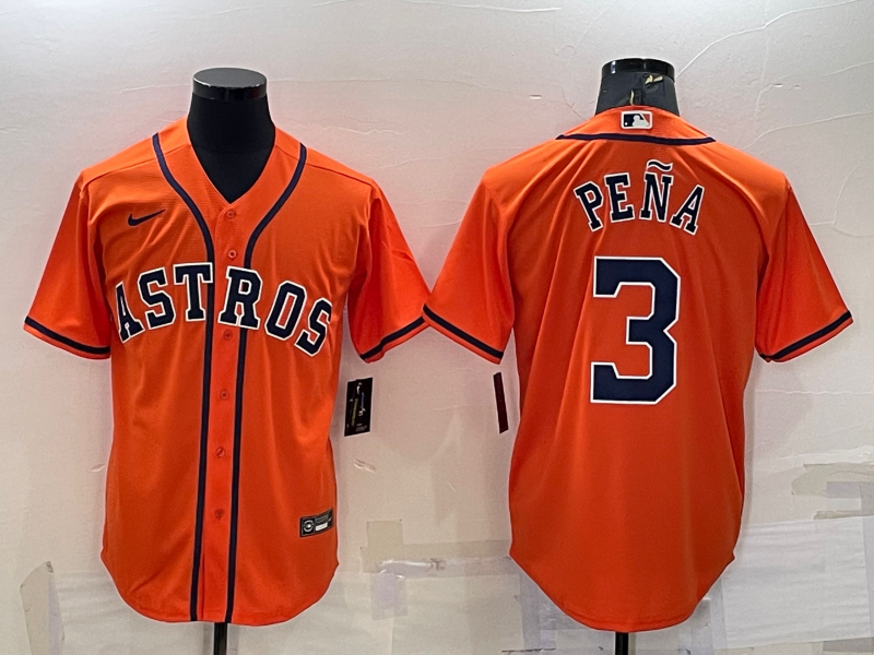Men's Houston Astros Jeremy Pena Orange Replica Player Jersey