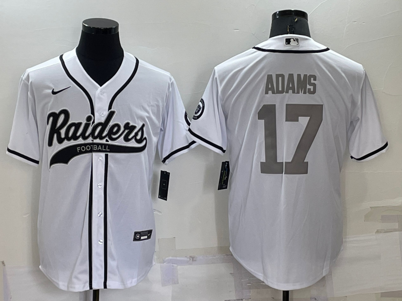 Men's Las Vegas Raiders Davante Adams White Player Jersey Joint Edition
