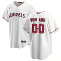 Men's Los Angeles Angels White Home Replica Custom Jersey1