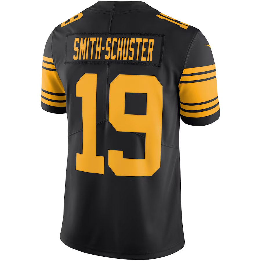 Men's Pittsburgh Steelers JuJu Smith-Schuster  Black Vapor Untouchable Color Rush Limited Player Jersey