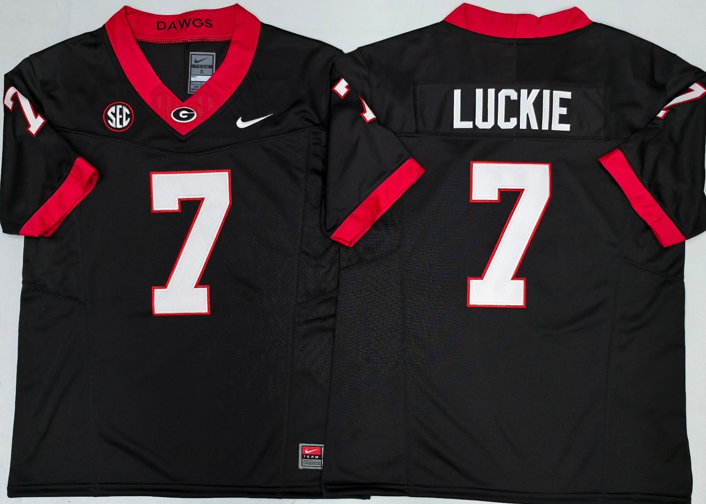 Men's Georgia Bulldogs Lawson Luckie Black Player Jersey