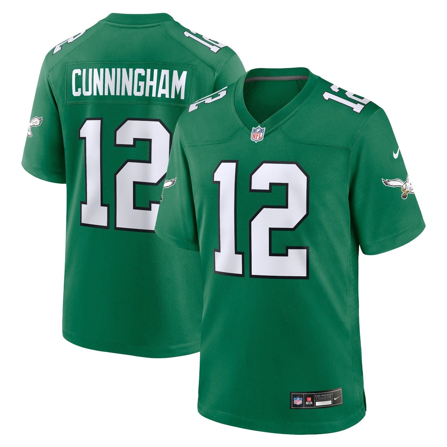 Randall Cunningham Philadelphia Eagles  Alternate Retired   Game Jersey - Kelly Green