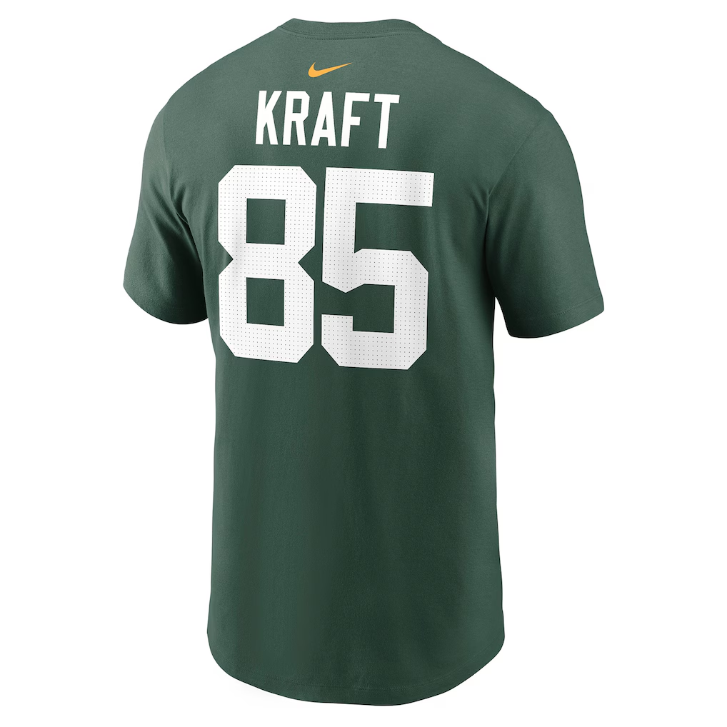 Men's Green Bay Packers Tucker Kraft  Green Player Name & Number T-Shirt