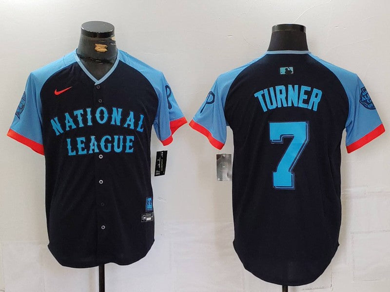 Men's National League Trea Turner Navy 2024  All-Star Game Limited Player Jersey