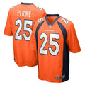Samaje Perine Denver Broncos  Game   Jersey - Orange