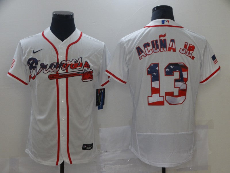 Men's Atlanta Braves Ronald Acuna Jr. White Authentic Player Jersey