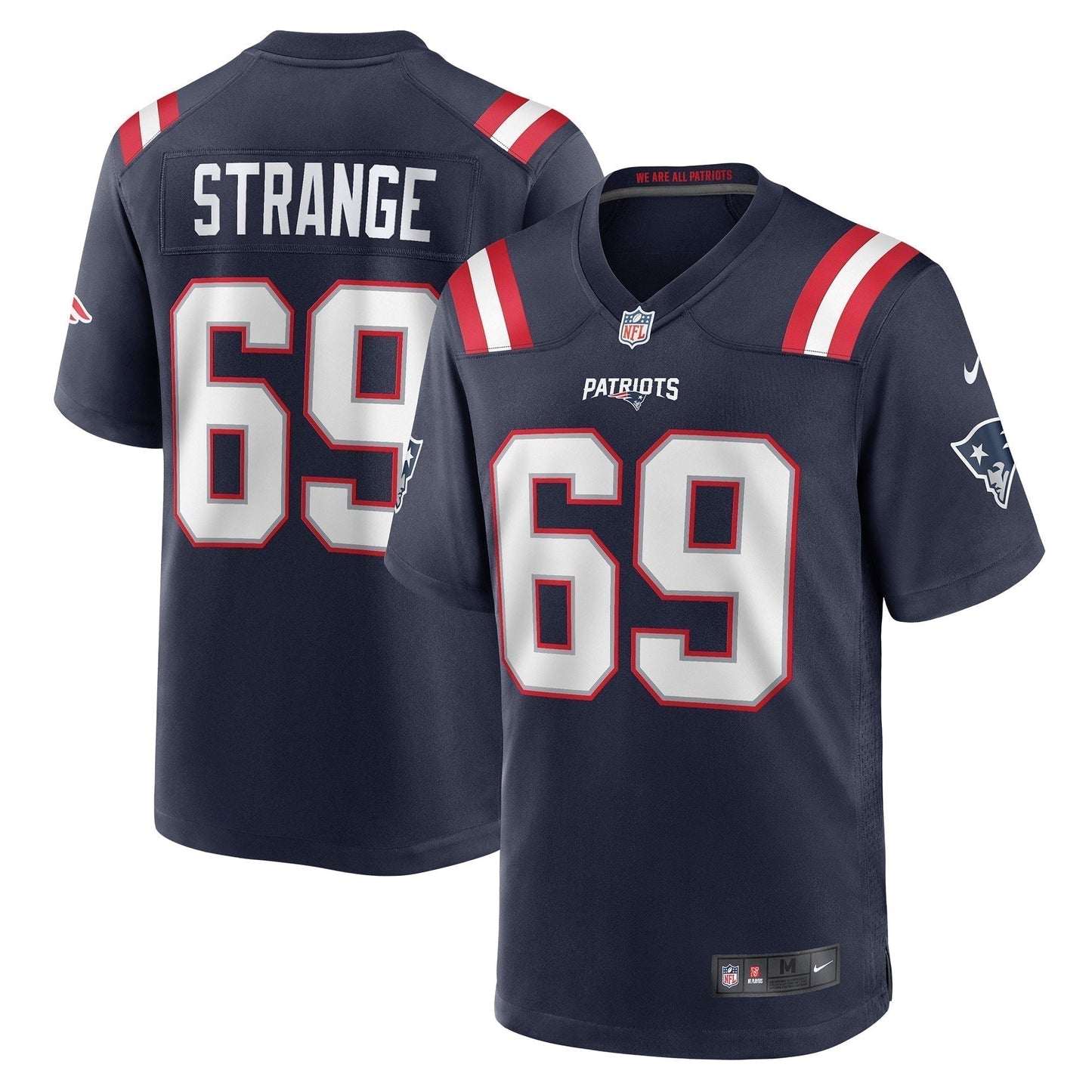 Cole Strange New England Patriots    Game Jersey - Navy