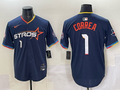 Men's Houston Astros Carlos Correa #1 Navy 2025 City Connect Limited Player Jersey