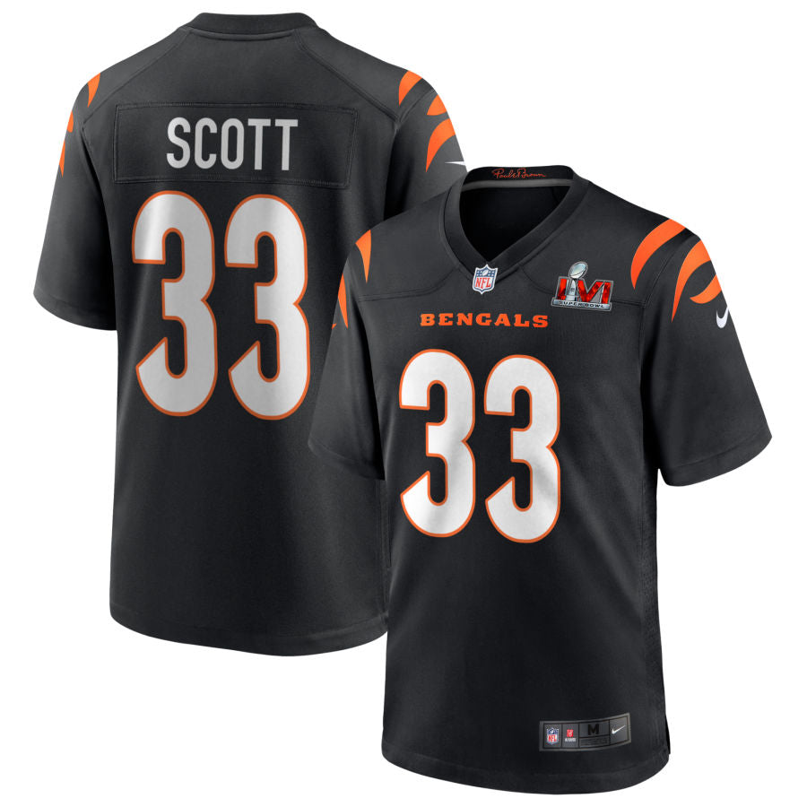 Nick Scott Cincinnati Bengals  Super Bowl LVI Game Jersey - Black