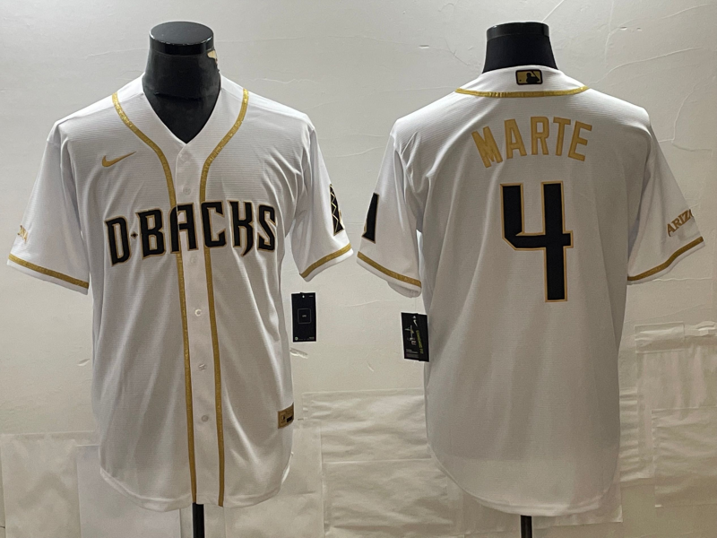 Men's Arizona Diamondbacks Ketel Marte White Replica Baseball Jersey