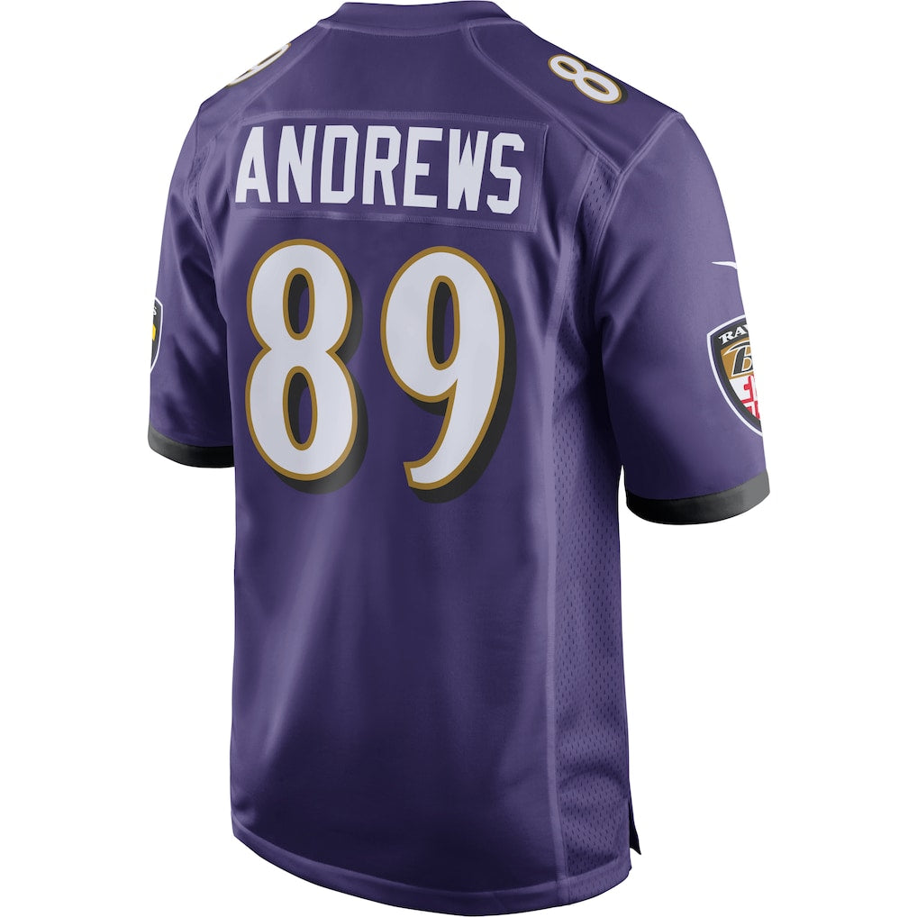 B.Ravens #89 Mark Andrews Purple Team Game Jersey