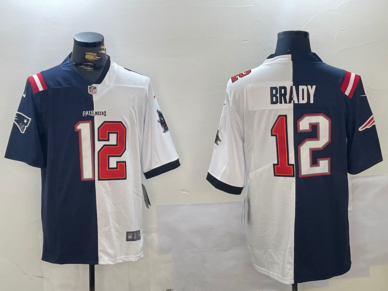Men's New England Patriots Tom Brady Navy/White Game Jersey