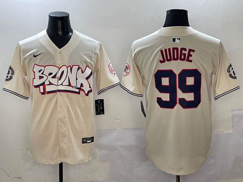 Men's New York Yankees Aaron Judge Cream Limited Player Jersey