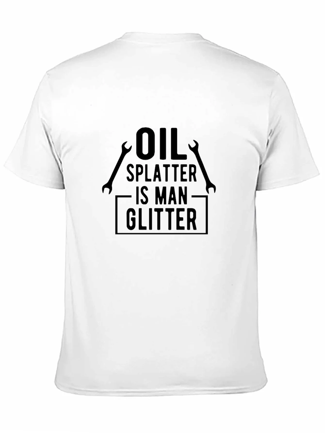 Oil Splatter is Man Glitter Graphic Tee
