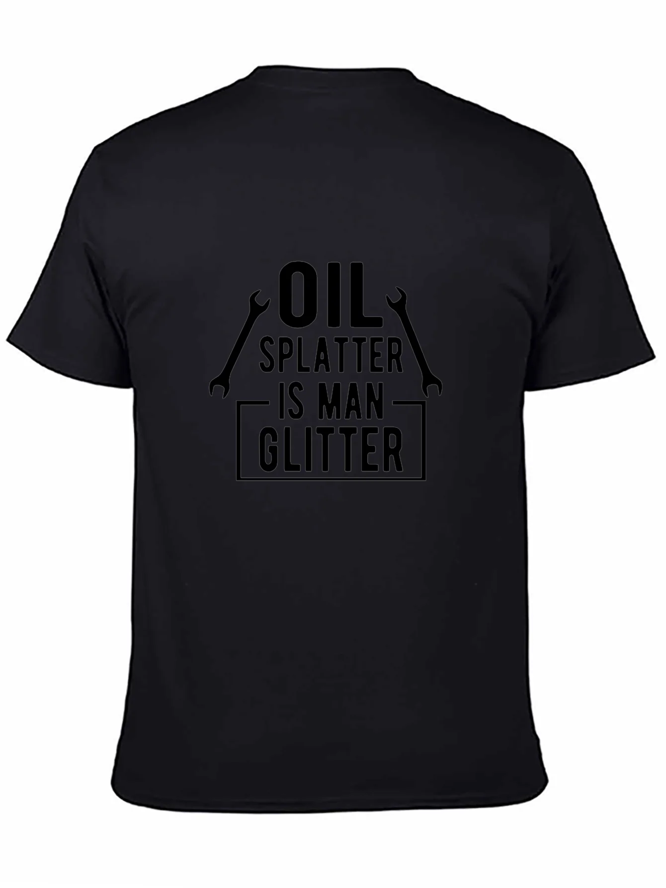 Oil Splatter is Man Glitter Graphic Tee