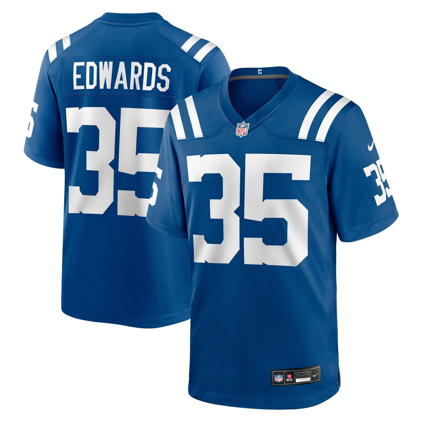 Indianapolis Colts Johnathan Edwards Royal Team Game Jersey