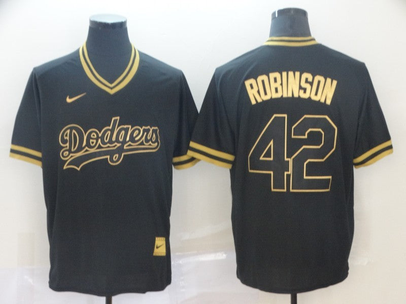 Men's Los Angeles Dodgers Jackie Robinson Black Authentic Game Jersey