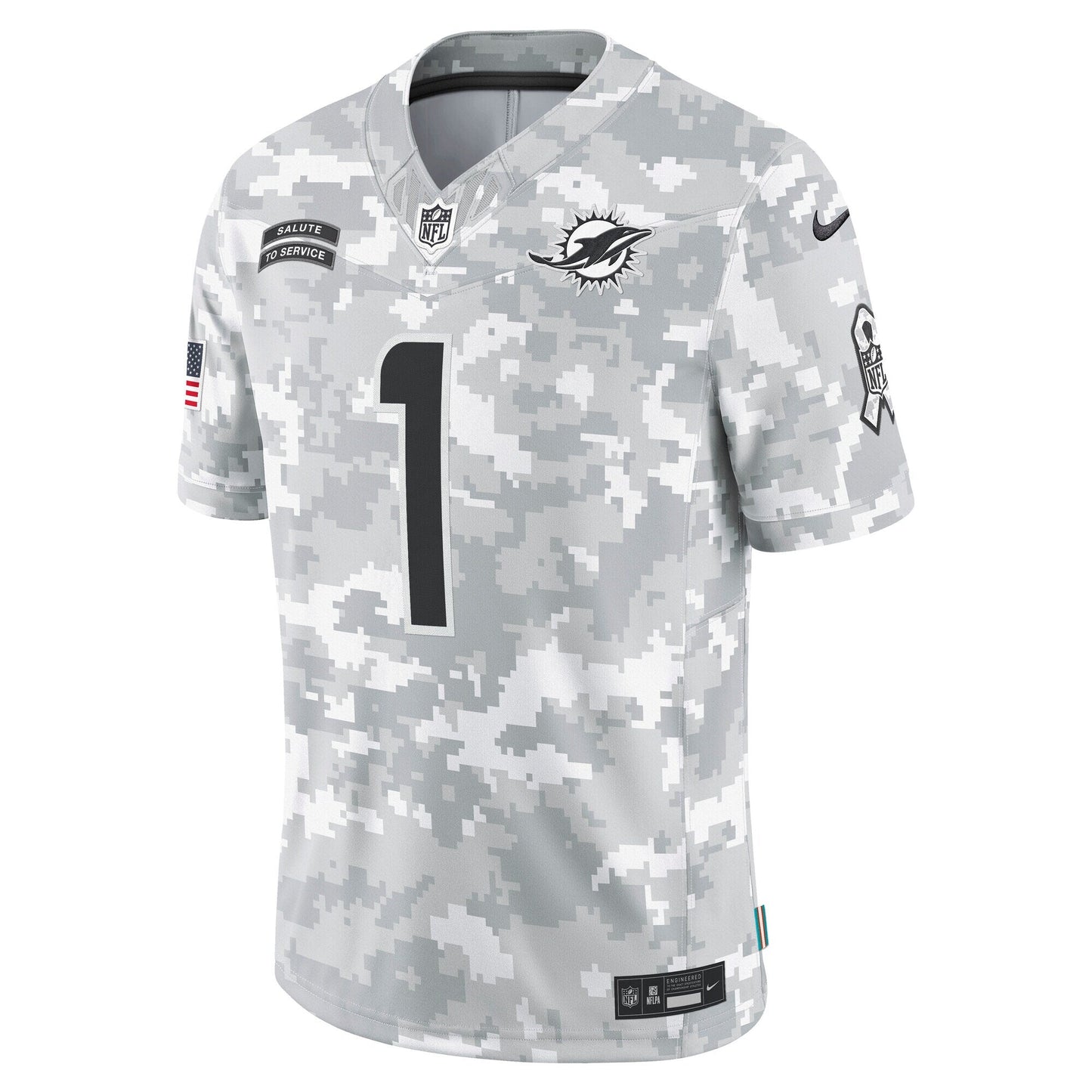 Tua Tagovailoa Miami Dolphins  2024 Salute to Service Limited Jersey - Arctic Camo