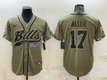 Men's Buffalo Bills Josh Allen Olive 2022 Salute To Service Limited Jersey Joint Edition