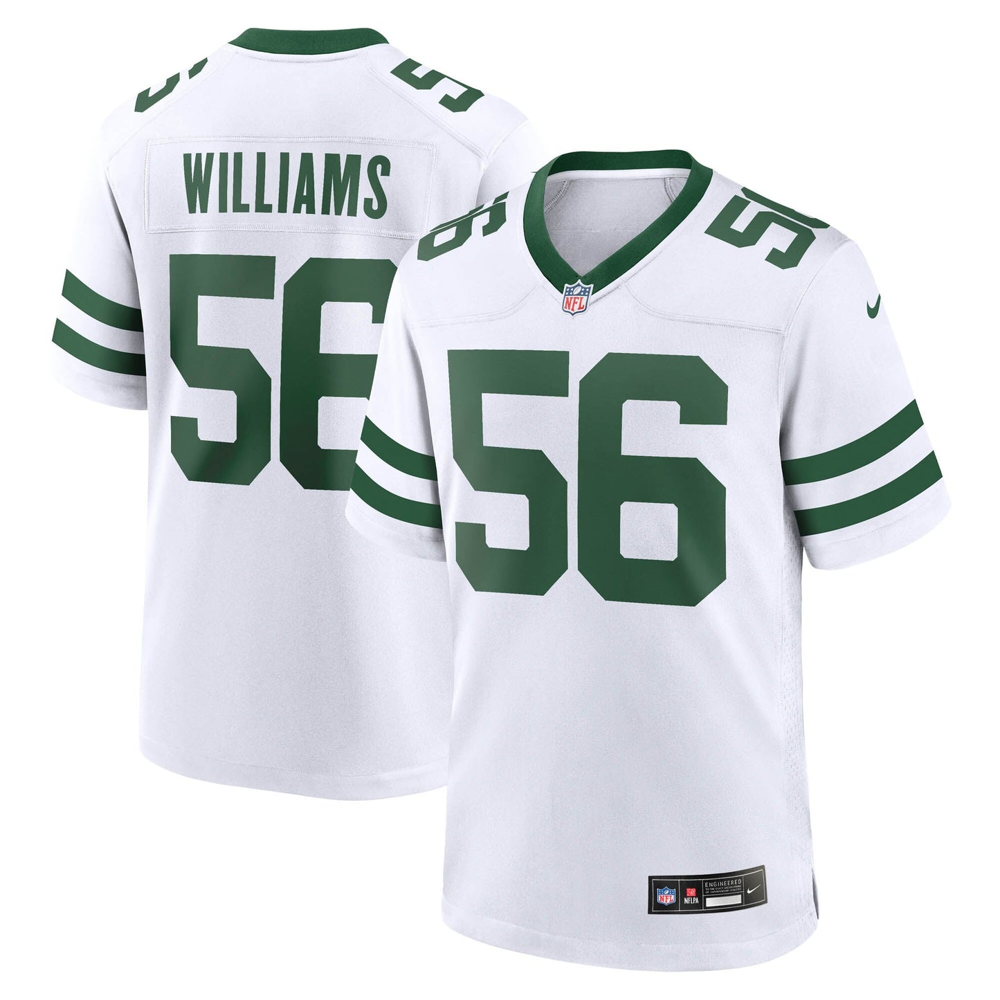 Quincy Williams New York Jets  Game Jersey - Legacy White