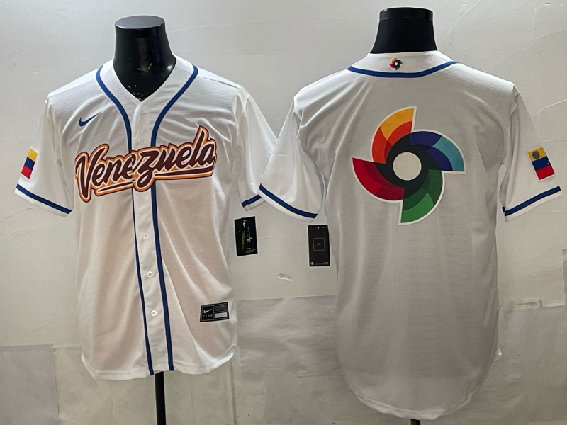 Men's Venezuela Baseball White 2026 World Baseball Classic Player Jersey
