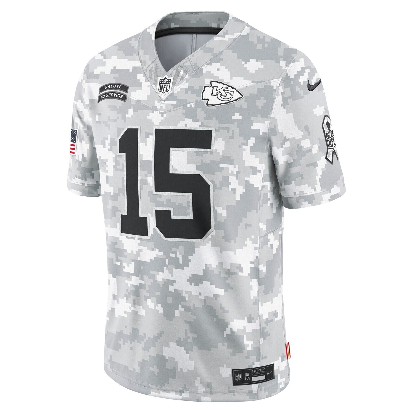 Patrick Mahomes Kansas City Chiefs  2024 Salute to Service Limited Jersey - Arctic Camo