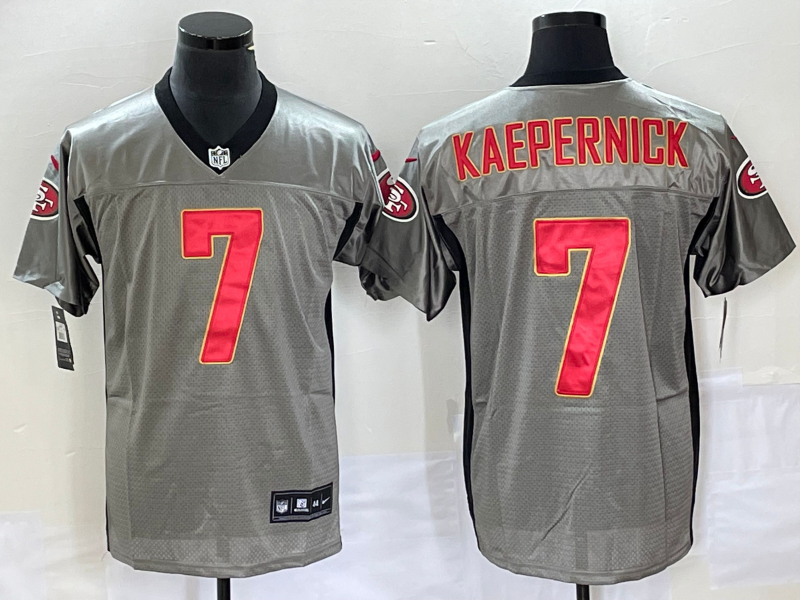 Men's San Francisco 49ers Colin Kaepernick #7 Grey Player Jersey1