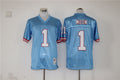 Men's Tennessee Oilers Warren Moon Light Blue Legacy Replica Jersey