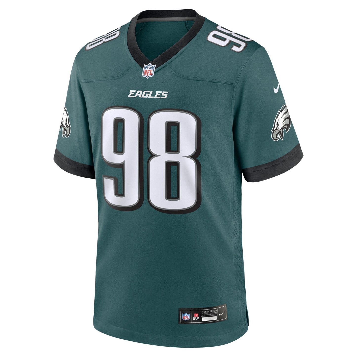 Jalen Carter Philadelphia Eagles  Team Game Jersey - Midnight Green