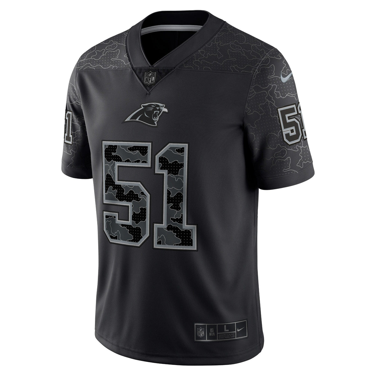 Sam Mills Carolina Panthers  Retired   RFLCTV Limited Jersey - Black