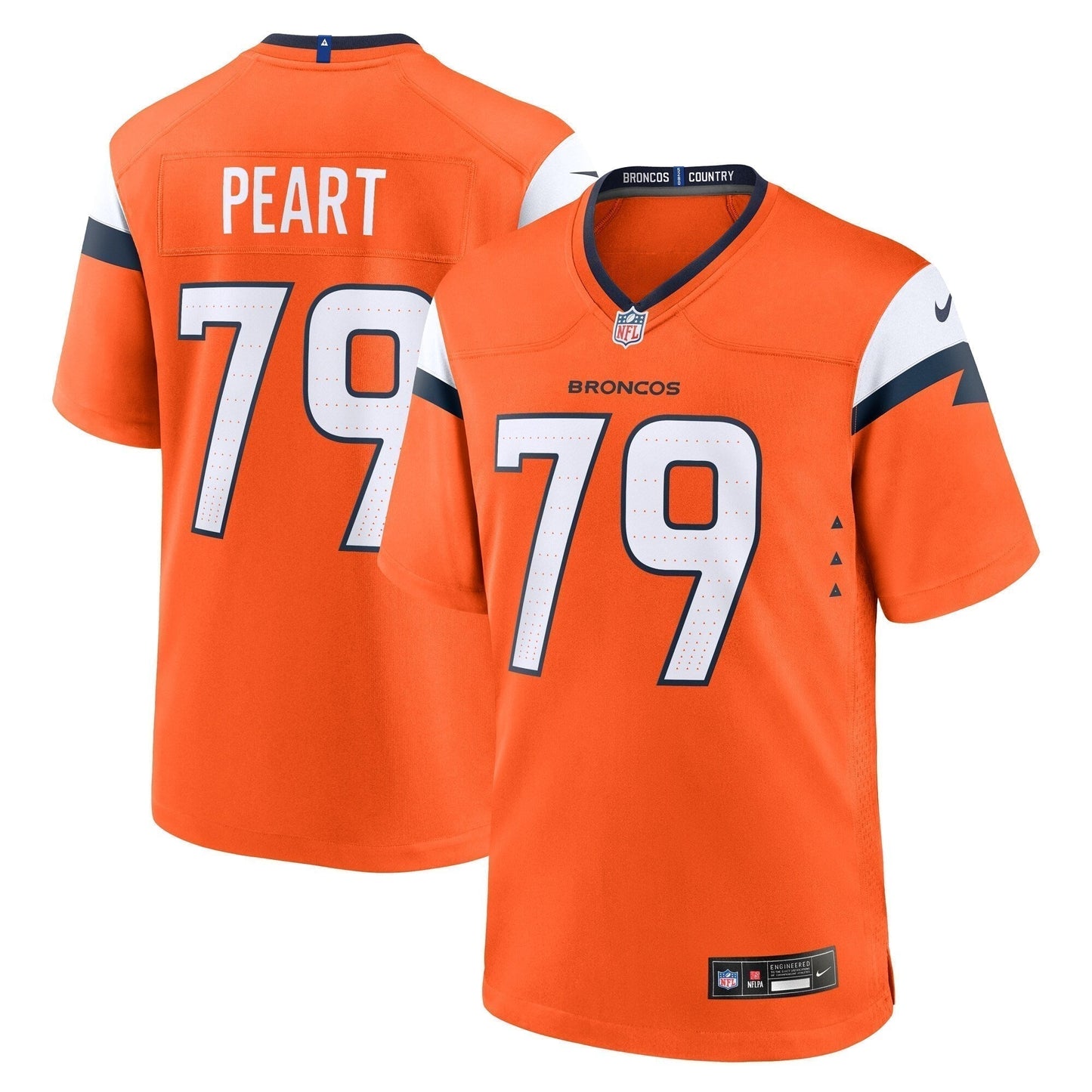 Matt Peart Denver Broncos  Team Game Jersey -  Orange