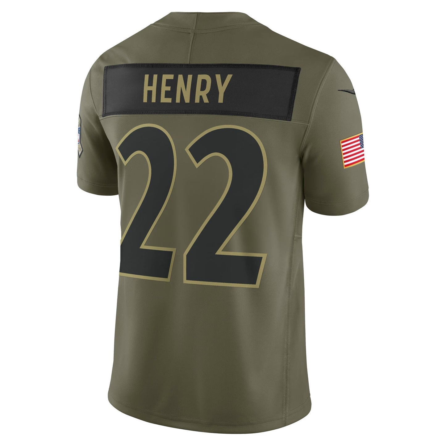 Baltimore Ravens Derrick Henry Olive 2025 Salute to Service Limited Jersey