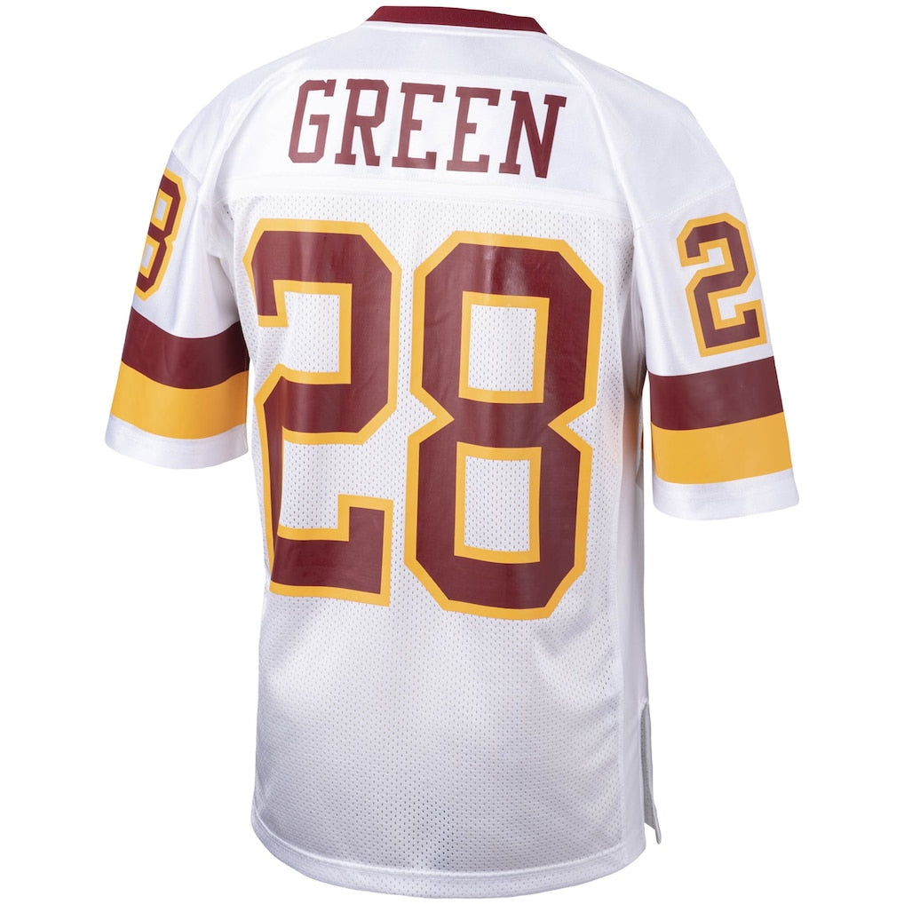 W.Commanders #28 Darrell Green 1991  White Authentic Throwback Retired Player