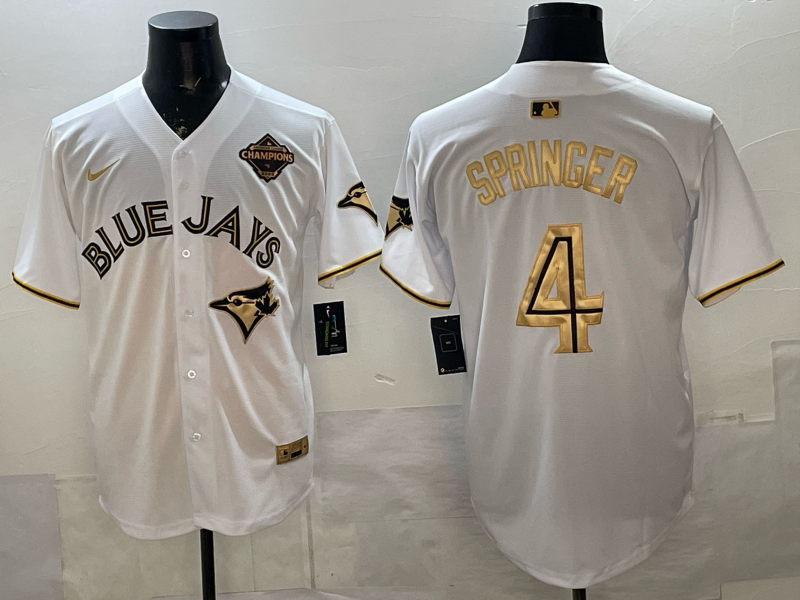 Men's Toronto Blue Jays George Springer White Player Jersey