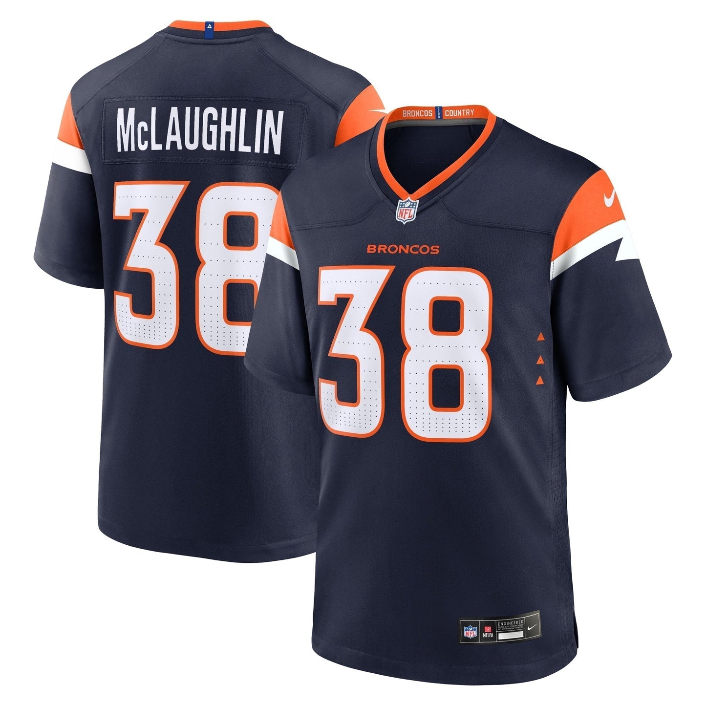 Jaleel McLaughlin Denver Broncos  Alternate Game Jersey -  Navy