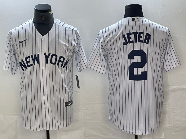 Men's New York Yankees Derek Jeter White Limited Jersey