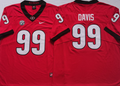 Men's Georgia Bulldogs Jordan Davis Red Player Game Jersey