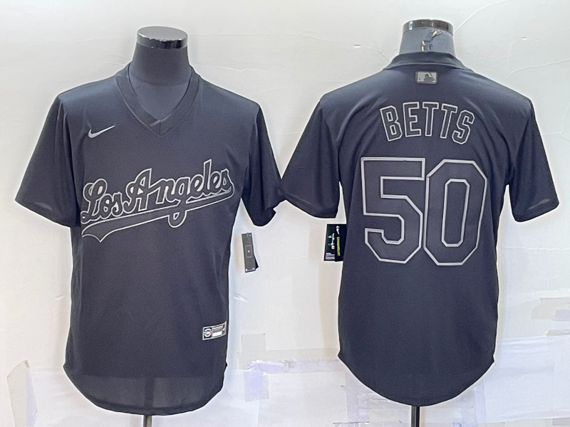 Men's Los Angeles Dodgers Mookie Betts Black Authentic Game Jersey