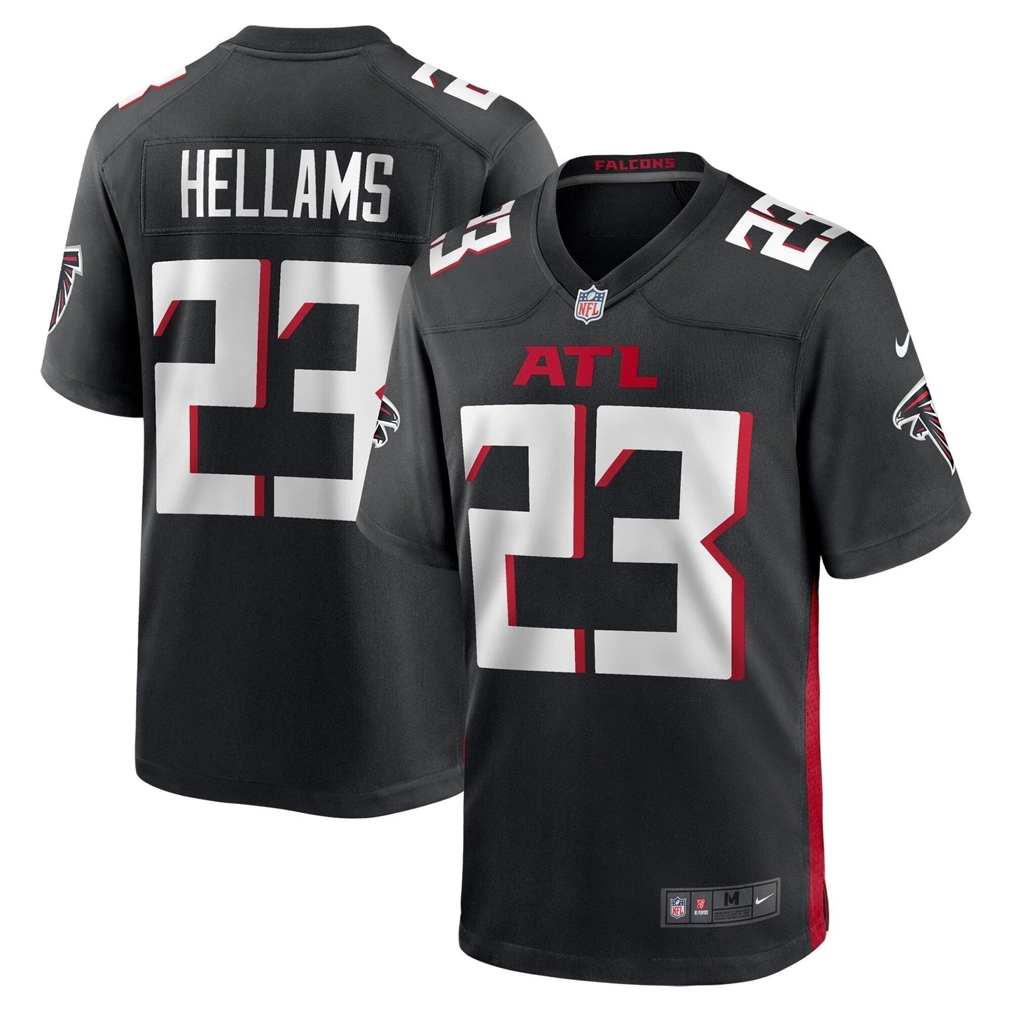 DeMarcco Hellams Atlanta Falcons  Team Game Jersey -  Black
