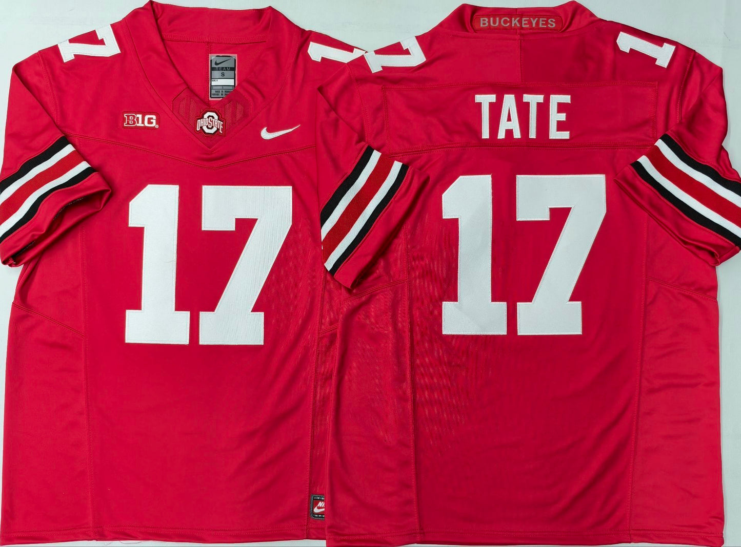 Men's Ohio State Buckeyes Carnell Tate #17 Red Player Game Jersey