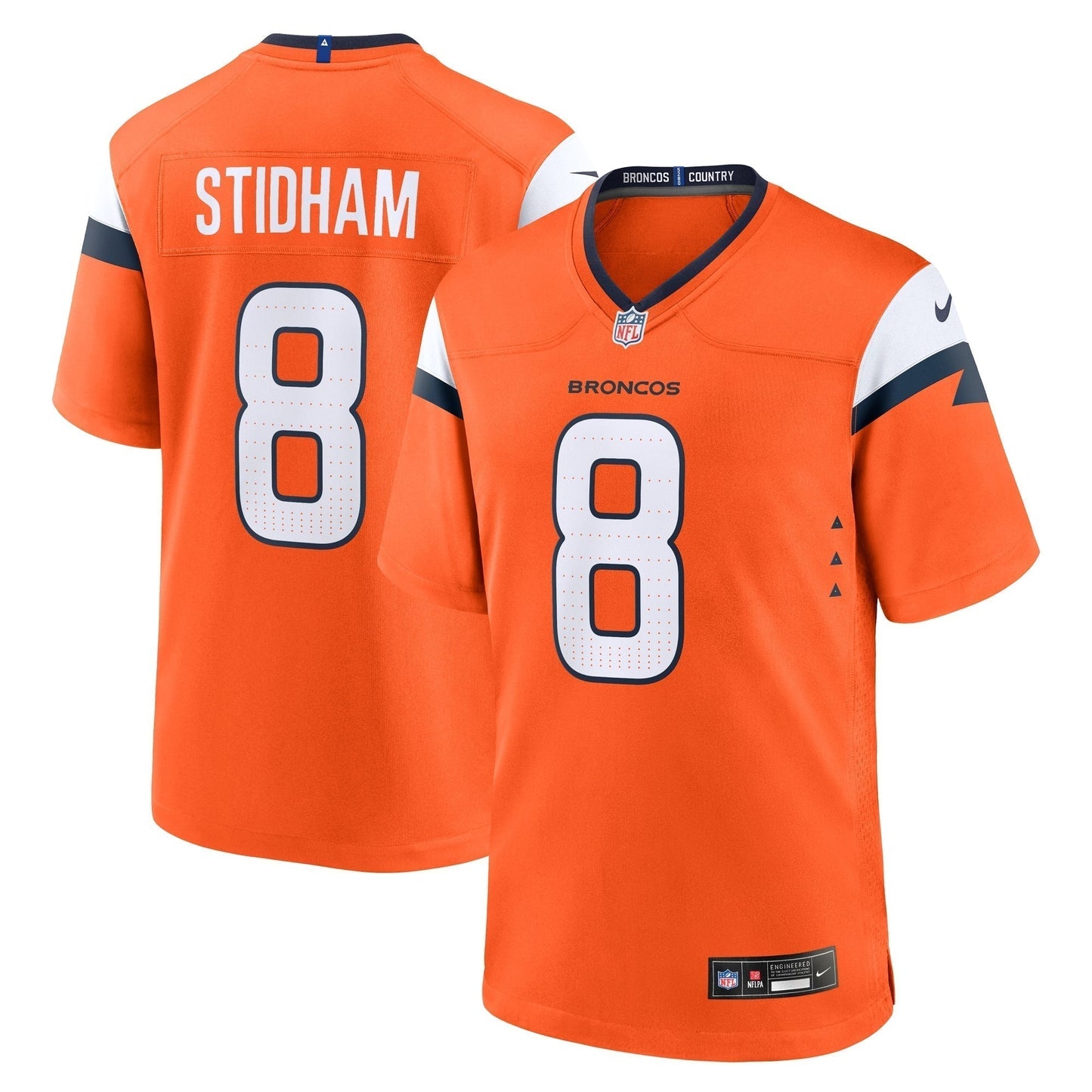 Jarrett Stidham Denver Broncos  Team Game Jersey -  Orange