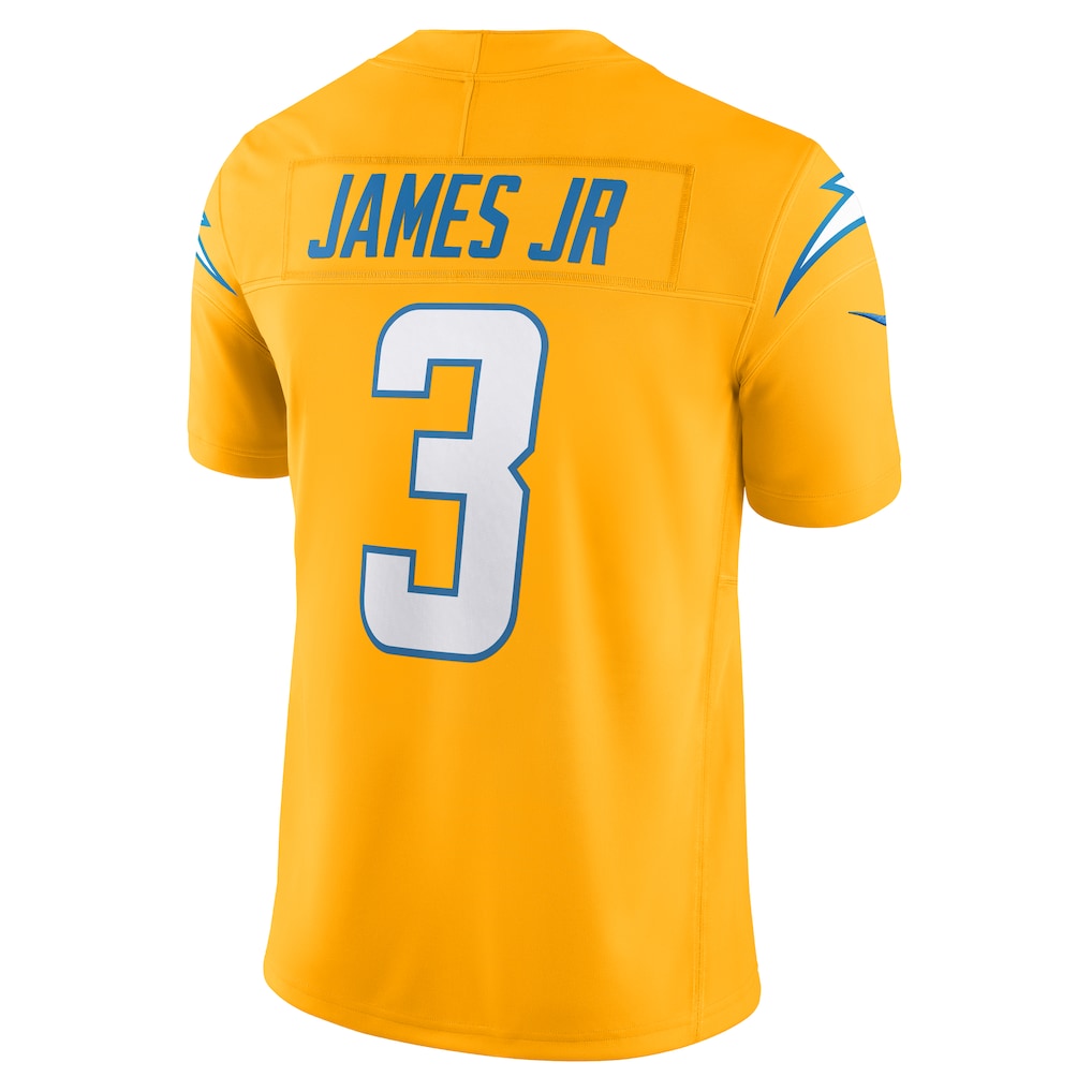 LA.Chargers #3 Derwin James Jr. Gold Alternate Charger Power Vapor F.U.S.E. Limited Jersey