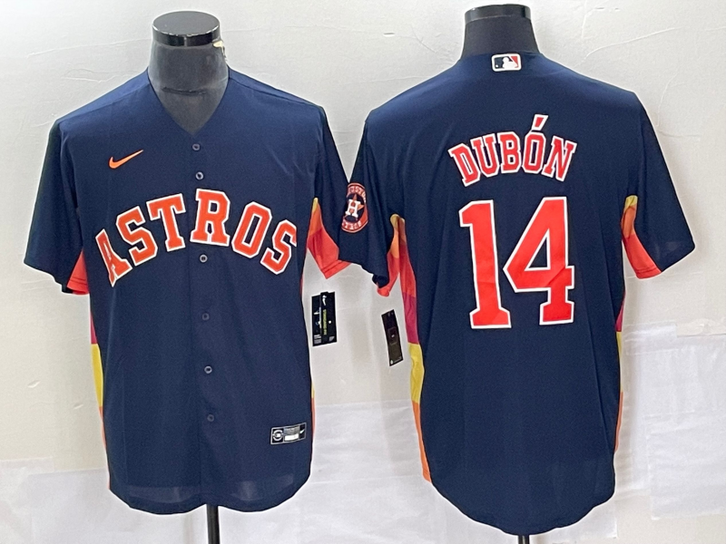 Men's Houston Astros Mauricio Dubon Navy Alternate Replica Player Name Jersey