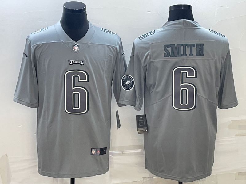 Men's Philadelphia Eagles DeVonta Smith Gray Atmosphere Fashion Game Jersey