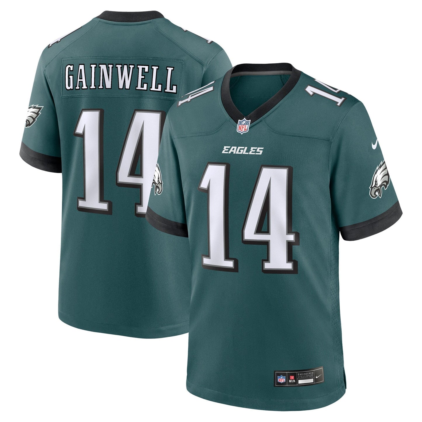 Kenneth Gainwell Philadelphia Eagles  Team Game Jersey - Midnight Green