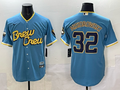 Men's Milwaukee Brewers Jacob Misiorowski #32 Powder Blue City Connect Replica Player Jersey