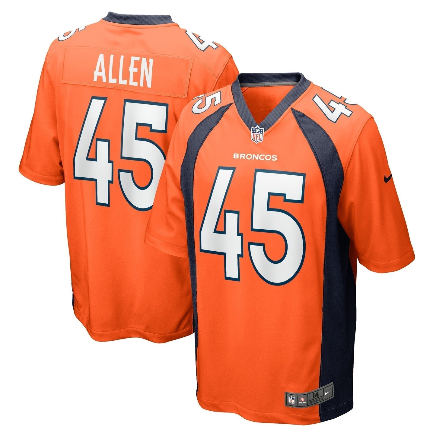 Christopher Allen Denver Broncos  Game   Jersey - Orange